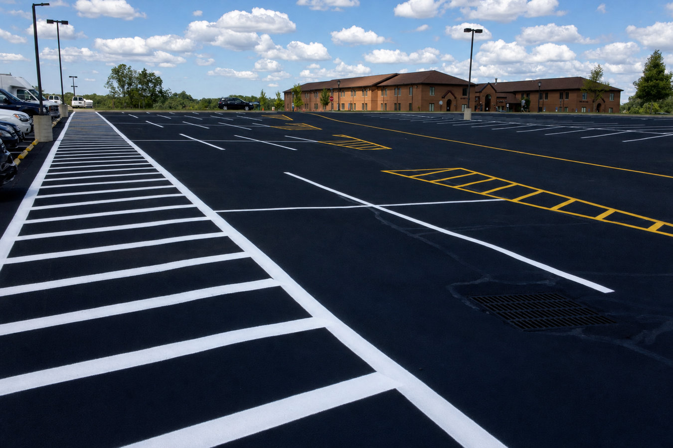 Parking lot paving